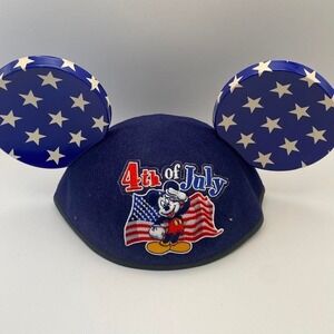 Walt Disney World Mickey Ears 4th of July Patriotic USA Stars Adult Park Hat